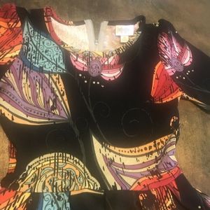 LuLaRoe XS Dress Black Knit Skater Fit & Flare